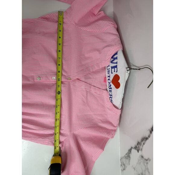 Sz 10 Lilly Pulitzer Carla Striped Dress Roxie Pink Harbor Seersucker Coastal - Picture 11 of 12